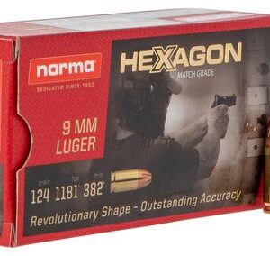 Norma Match Grade Ammunition 357 Magnum 180 Grain Hexagon Box of 50