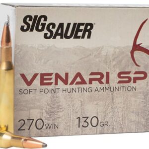 SIG SAUER Venari .270 Winchester 130-Grain Soft Point Ammunition - 20 Rounds