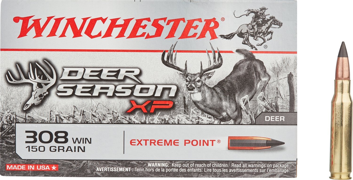 Winchester Deer Season XP .308 Win. 150-Grain Centerfire Rifle Ammunition - 20 Rounds