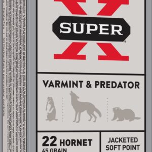 Winchester Super-X Jacketed Soft Point .22 Hornet 50-Grain Centerfire Rifle Ammunition